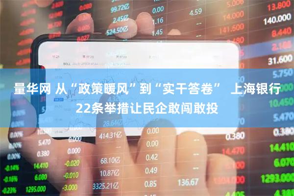 量华网 从“政策暖风”到“实干答卷”  上海银行22条举措让民企敢闯敢投